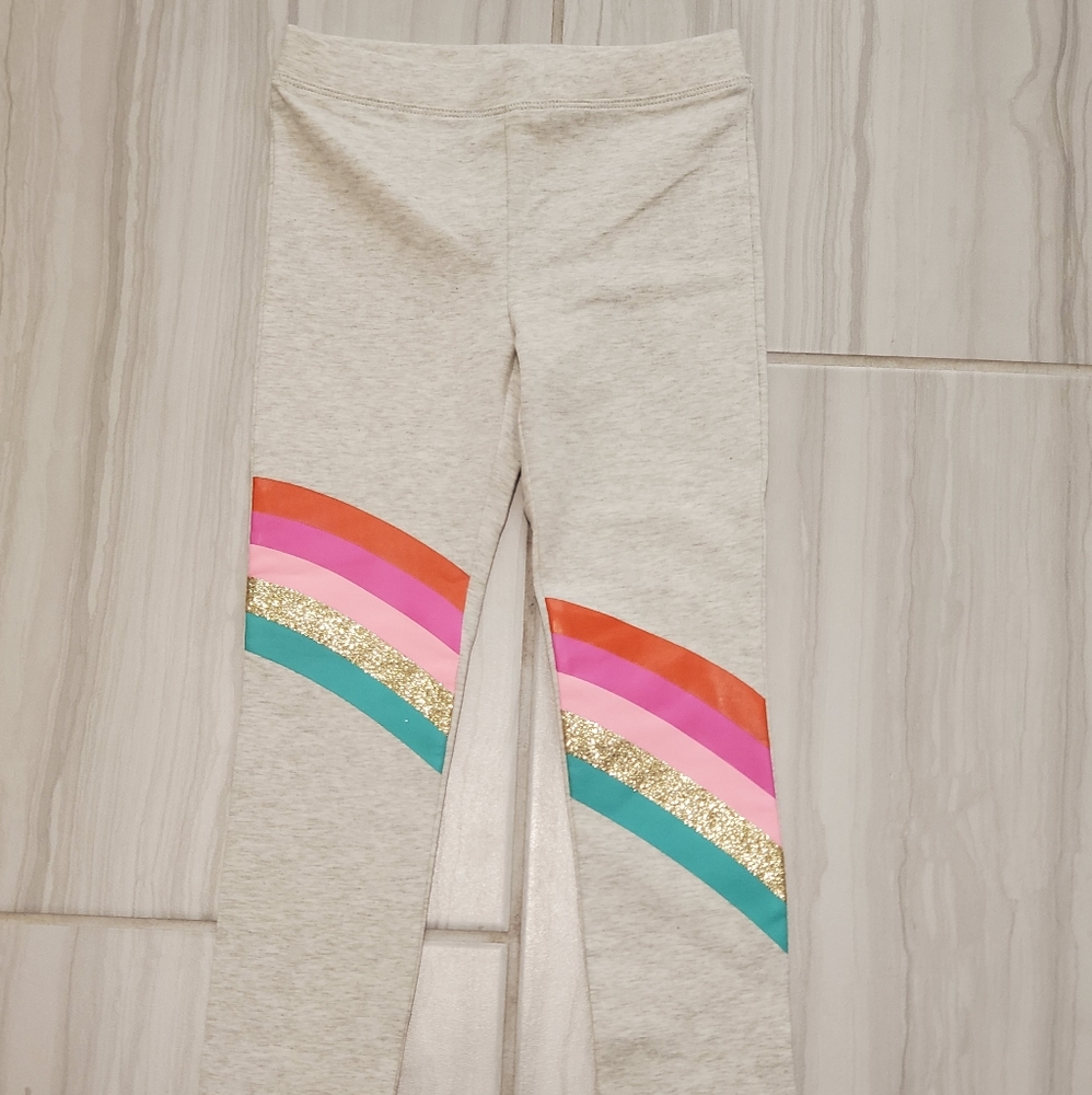 Girls' everday leggings with rainbow patch - Picture 2 of 4